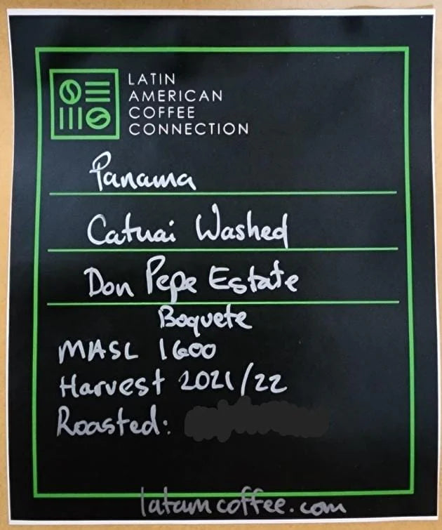 Catuai Washed Panama Coffee Done Pepe Estate