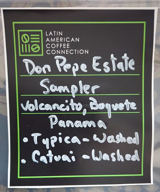 The Don Pepe Estate Sampler - 2 varieties: Typica Washed and Catuai Washed, 250g combined weight