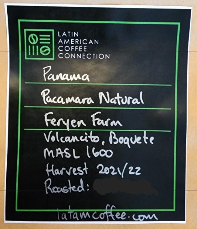 Pacamara Natural Panama Specialty Coffee Finca Feryen Farm